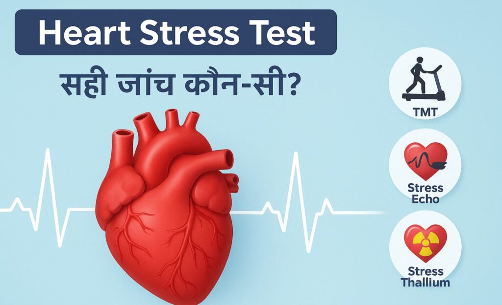 Heart Disease सीने में दर्द या सांस फूलना? जानिए कौन-सा Heart Stress Test करवाना जरूरी है 2 3 Stress Thallium Test Radioactive Blood Flow Hindi Illustration